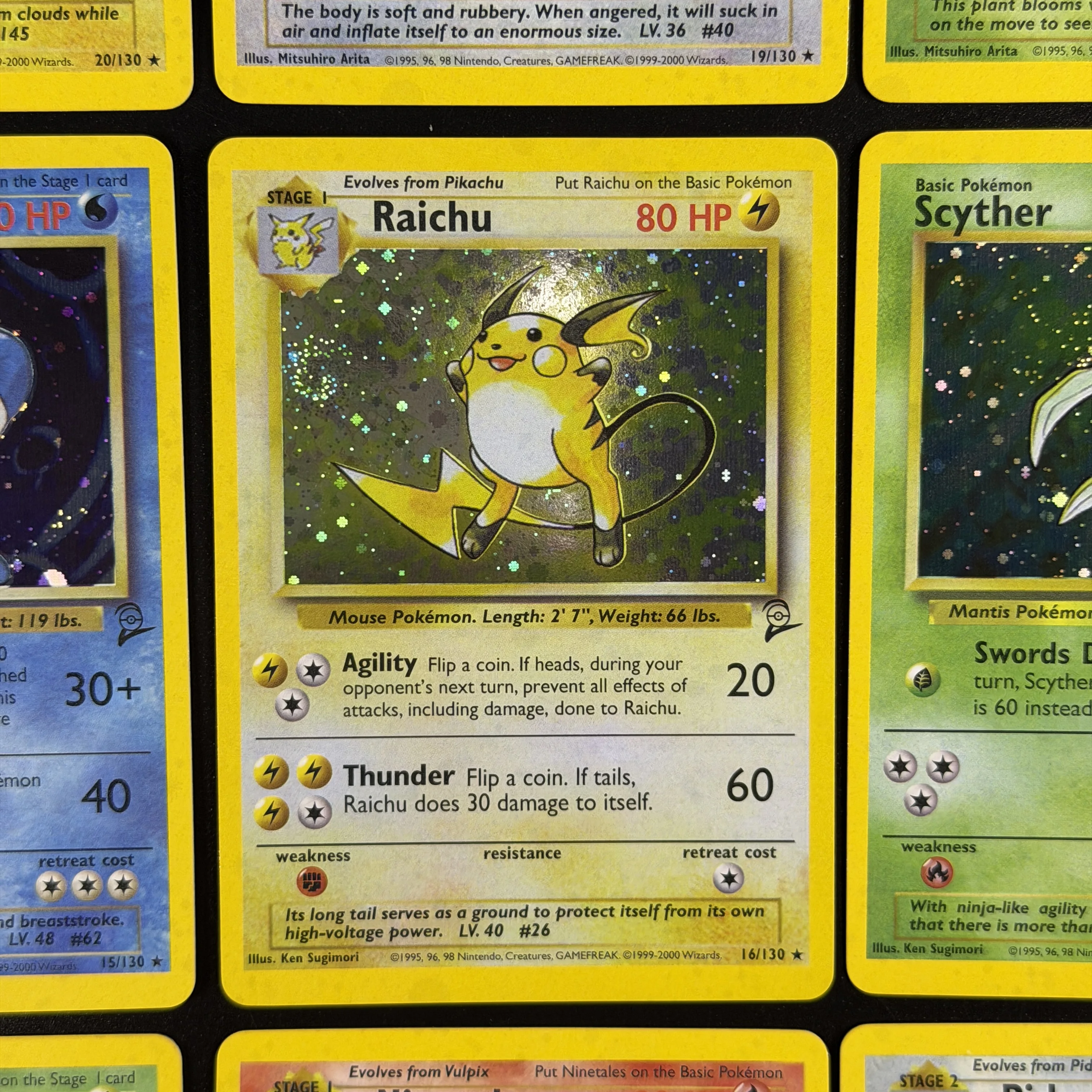 PTCG Pocket 2000 Basis-Set 2 OG Nostalgie-Sammelkarten Hitmonchan Scyther Clefable Pidgeot Mewtwo Traditionelle Holo-Proxy-Karten – Detail 3