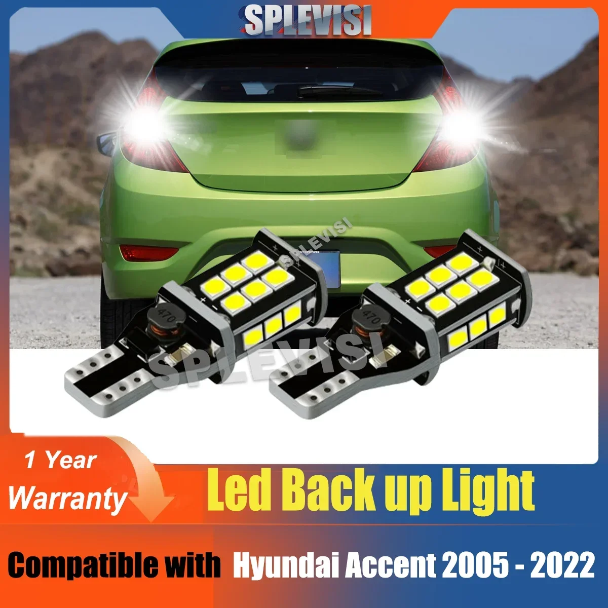 

T15 921 Reserve Light Bulb Kit HID White For Hyundai Accent 2005 2006 2007 2008 2009 2010 2011 2012 2013 2014 2015 2016 -2022