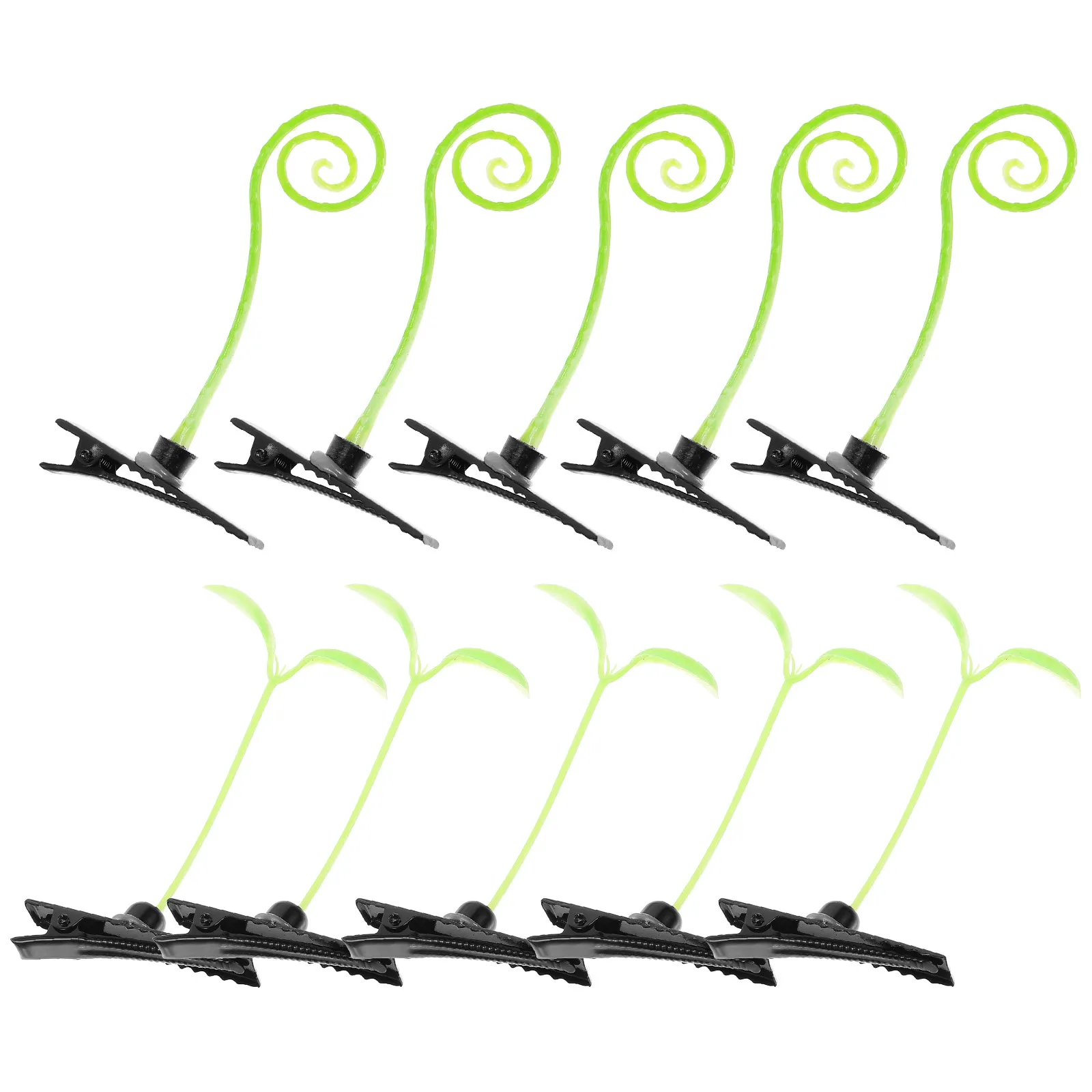 

40Pcs Plant Hair Clips Sprout Barrettes Cute Green Leaf Hairpins for Teens Fun Hair Accessories Small Curly Grass Clips