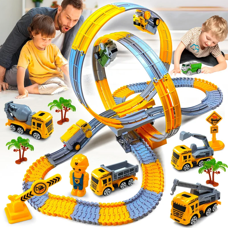 In Stock Children'S Climbing Track Toy Engineering Car Children'S Education Toy Rail Car Train Toy Children'S Birthday Gift