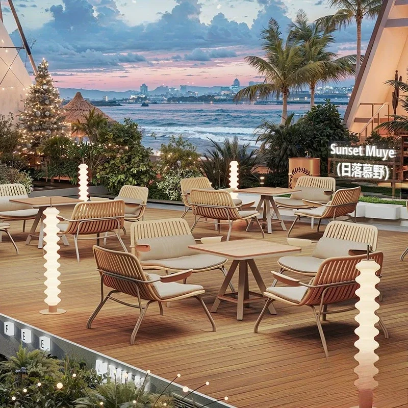 DSA Cafe Western Restaurant Bar BBQ Shop B & B Courtyard Terrace Outside the sitting area Sofa tables and chairs