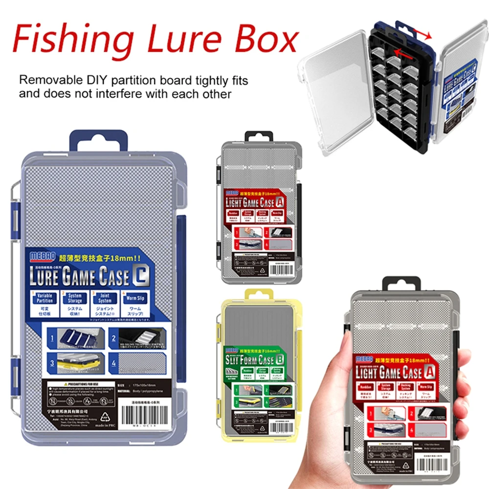 

17mm Ultra-thin Multi-functional Fishing Gear Storage Box Lure Hook Accessory Box Portable Fishing Tackle Boxes Waterproof Bait