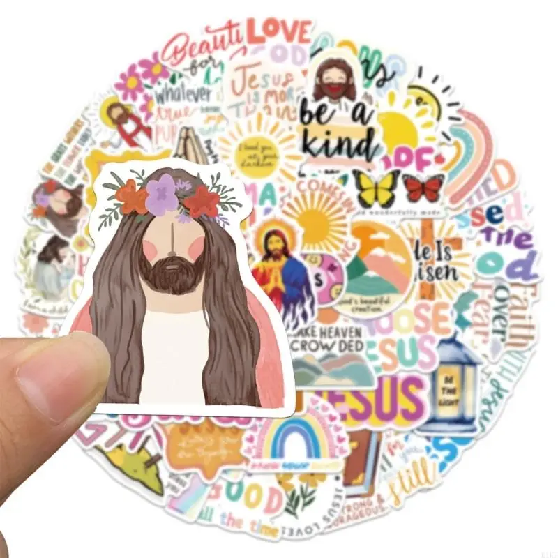 Motivational Scripture Sticker Aesthetic Sticker for Water Bottle Scrapbook Car K1KF