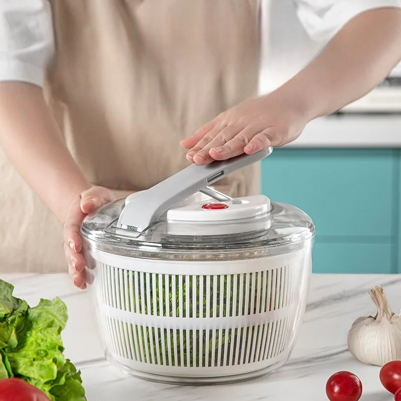 

Manual Fruit and Vegetable Press, Dehydration, Water Slinger, Household Kitchen, Salad, Vegetable Cleaning, and Drainage Basket