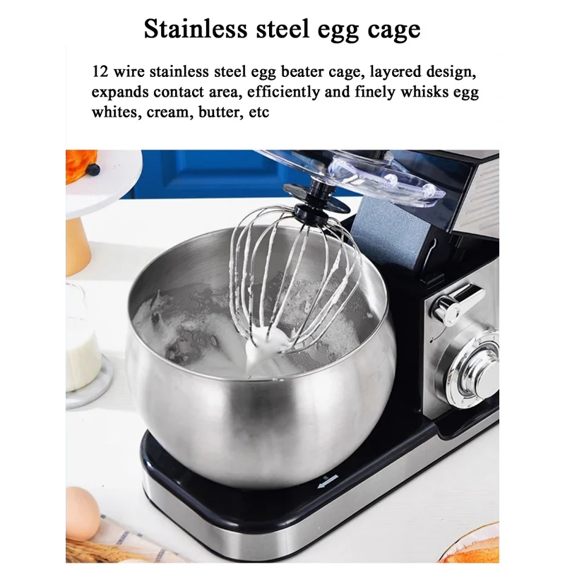 خلاط طعام كهربائي تجاري خلاط حامل 10/15/20/30Qt عجّان 3 سرعات 450/500/750/1100 واط خلاط من الفولاذ المقاوم للصدأ