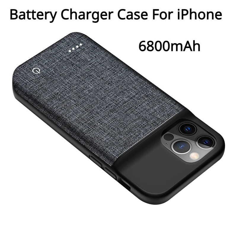 

Battery Charger Case For iPhone 11 12 Pro Max 12 Mini Charging Case For iPhone X XR Xs Max 6800mAh external Portable Power Bank