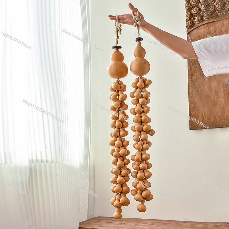 Natural Gourd String Pendant, Door Hanging Decoration Living Room Wall Background, Entrance Corridor Wall Art