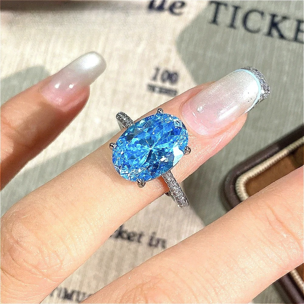 A Fashionable New 925 Sterling Silver Heart Ring, Luxurious, Featuring Diamonds and Oval Tourmaline Gemstones.