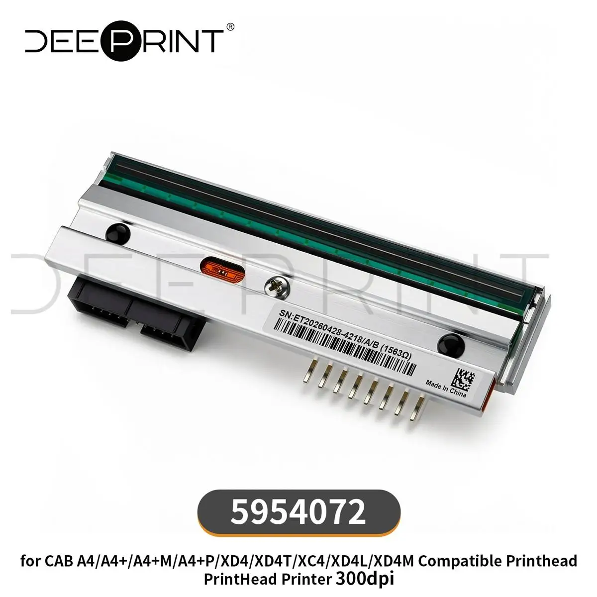 5954072 300DPI Thermal Printhead for CAB A4/A4+/A4+M/A4+P/XD4/XD4T/XC4/XD4L/XD4M Printer Print Head | 3-Month Warranty