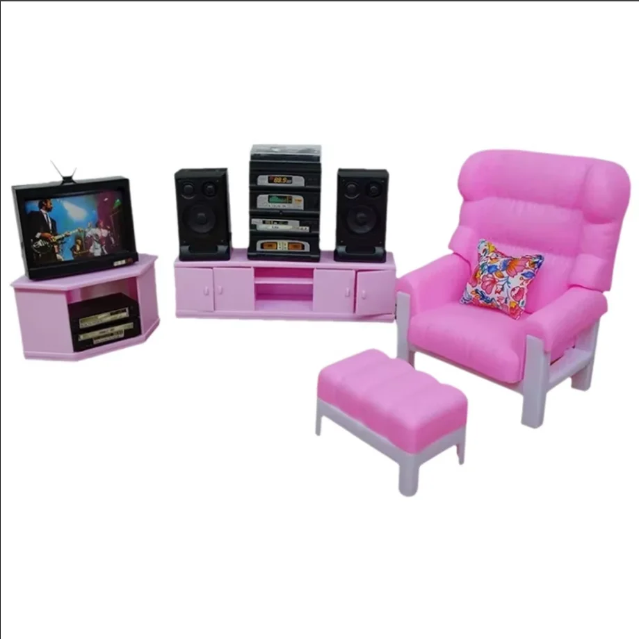 New Arrival Doll Furniture Living Room TV Accessories For 30 Cm Doll Christmas/Birthday Gift Children Play Set