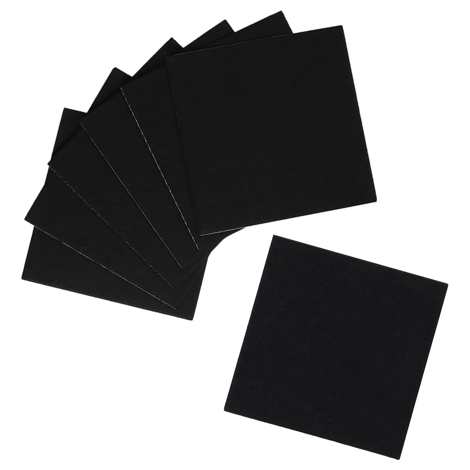 

6Pcs Self Adhesive Acoustic Soundproof Panels High Density Polyester Fiber Wall Tiles Noise Reduction Office Studio Sound
