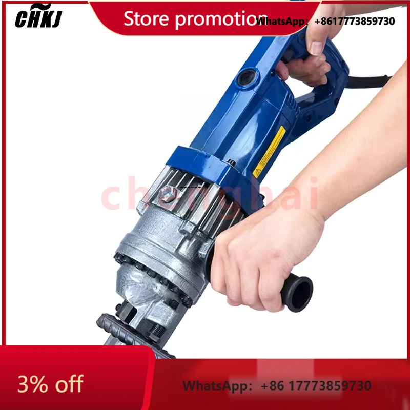 

CHKJ-2025NEWRC-16 Hydraulic Electric Rebar Cutter 220/110V Cast Iron Snap Cutter Brass Rod New Condition Automatic Cutting CE Ce