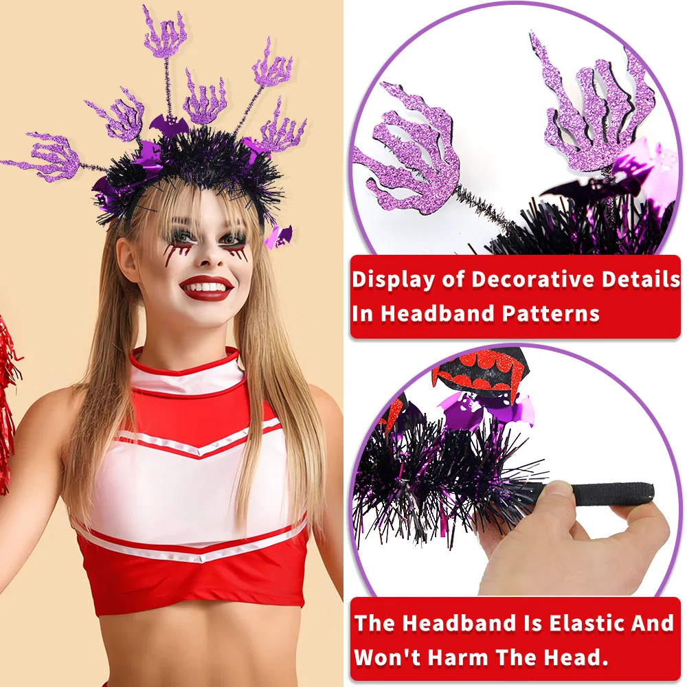 Halloween Headbands,Pumpkin Spider Hair Accessories for Girls,Halloween Party Decorations