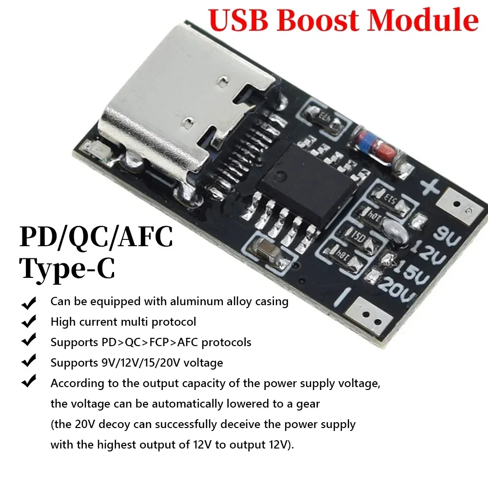 

1/2PCS PD/QC/AFC Type-C Decoy Board USB Boost Module PPS/QC4 + FCP AFC Type-C Trigger Polling Detector Power Fast Charging