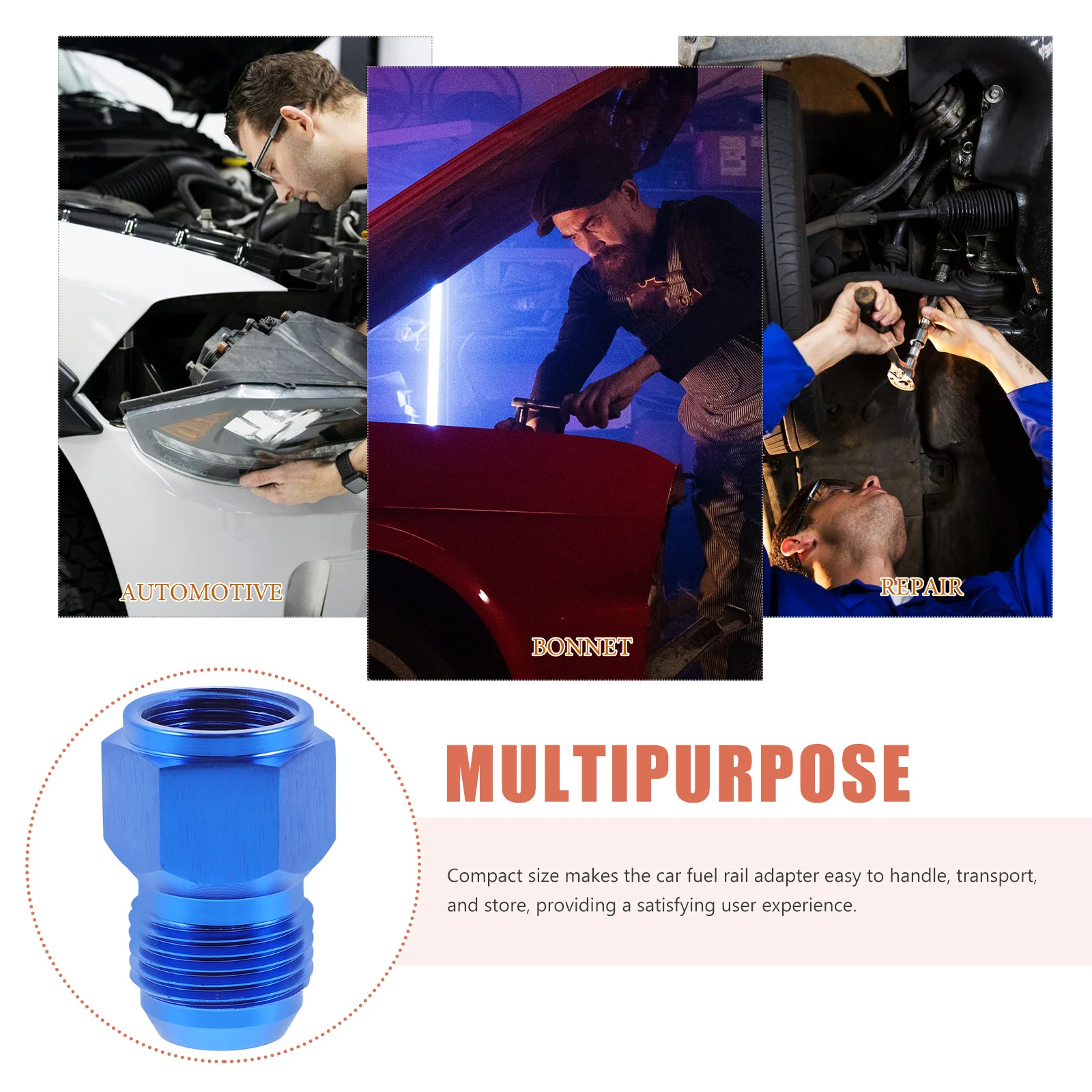 

An8 to An10 Fuel Line Adapter Heavy Duty Quick Connect Fuel Line Fitting Stylish Aluminum Car Modification Compatible Universal