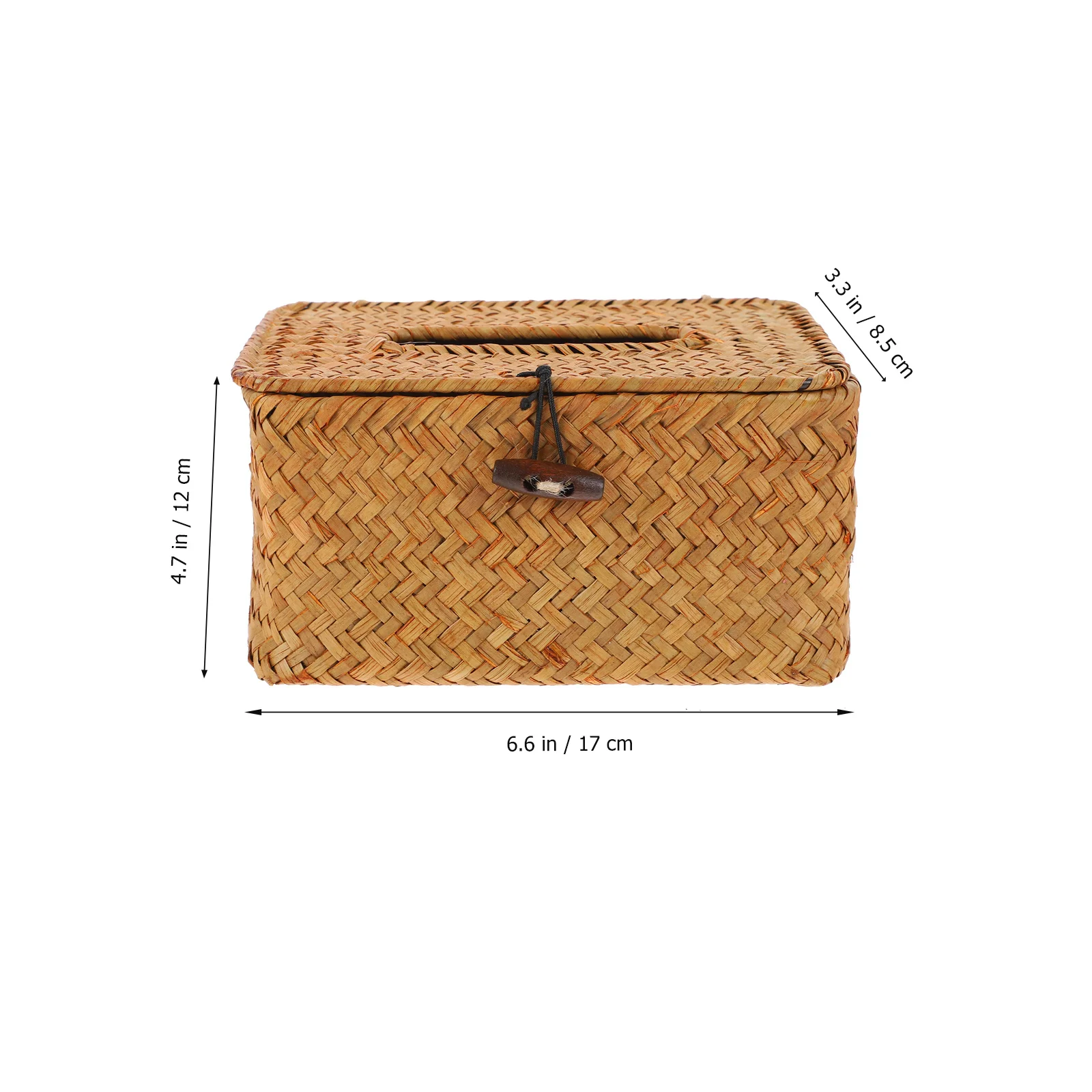 

1pc Rattan Woven Tissue Box Handmade Desktop Napkin Storage Holder Creative Paper Container For Home Hotel Cafe Living Room