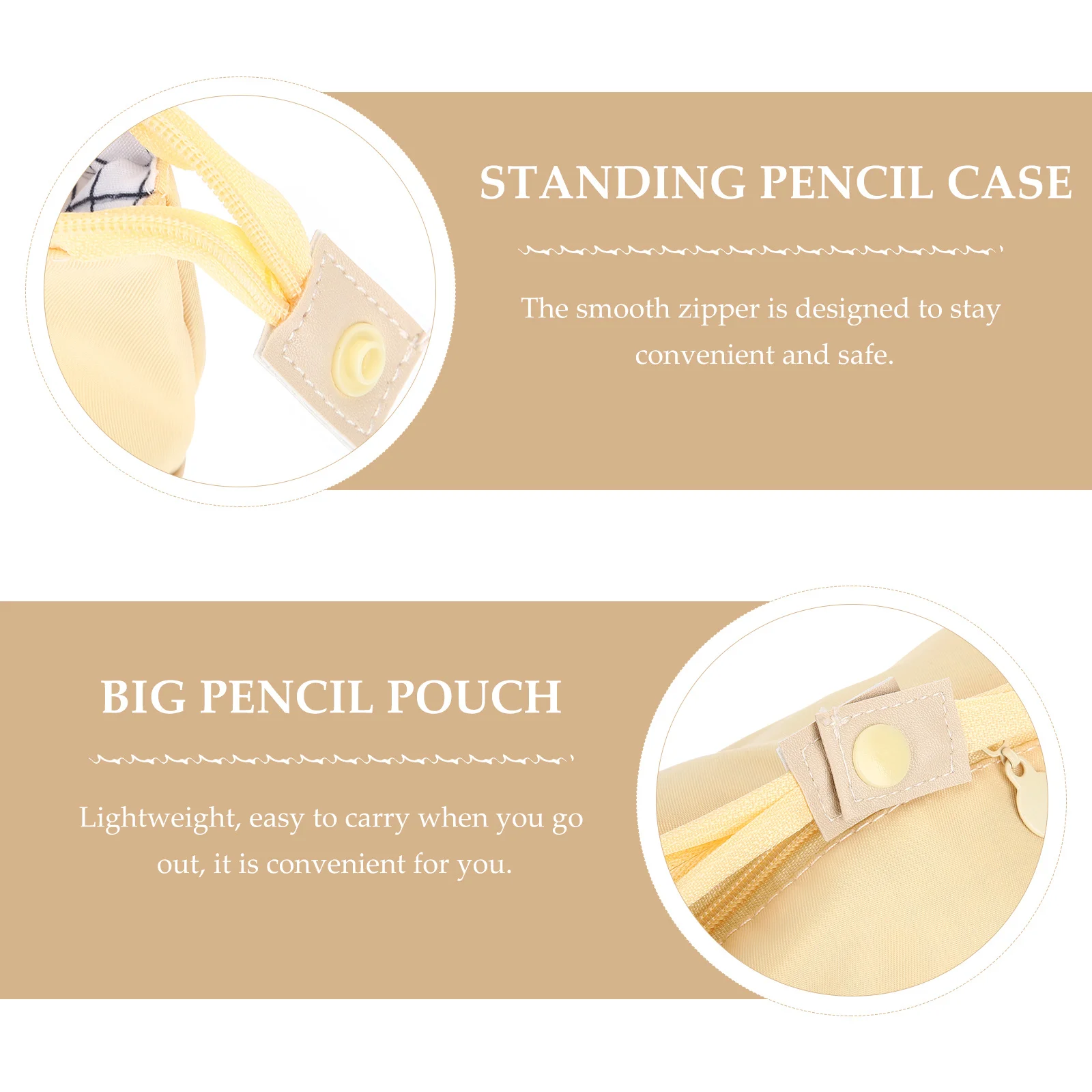 

Multifunctional Pencil Bag Stationery Case Portable Large Capacity Pencil Pouch Zippered Organizer Bag for Girls Women