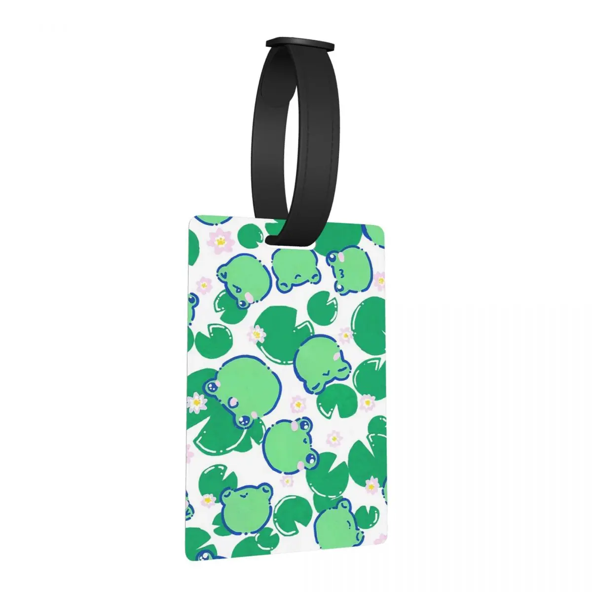 

Лилия-лягушка, милые иллюстрации, багажные бирки, аксессуары для чемодана, дорожная мода, багажная бирка, держатель этикетки, идентификационное имя, адрес