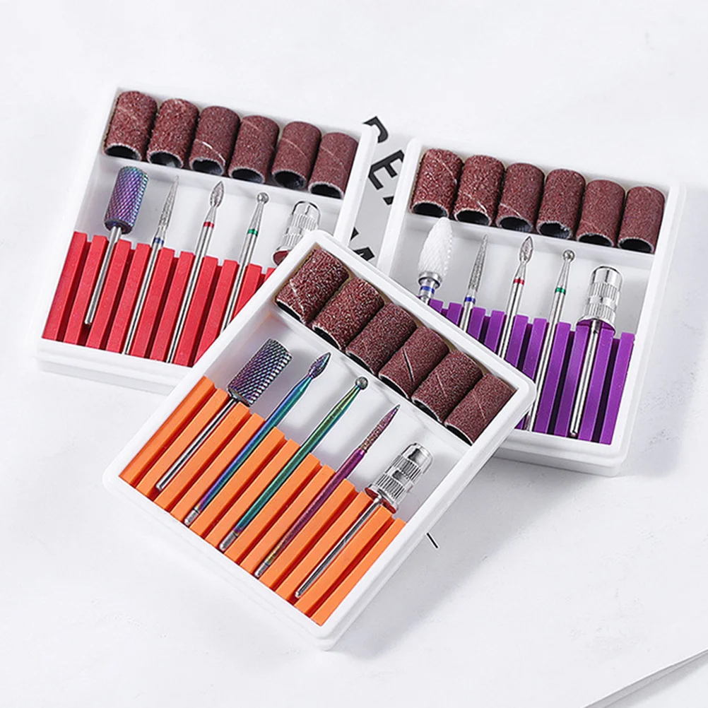 

1 комплект сверл для ногтей, прочная вольфрамовая сталь, маникюрная дрель, комплект шлифовальных головок для домашнего салона, полировка натуральных искусственных ногтей