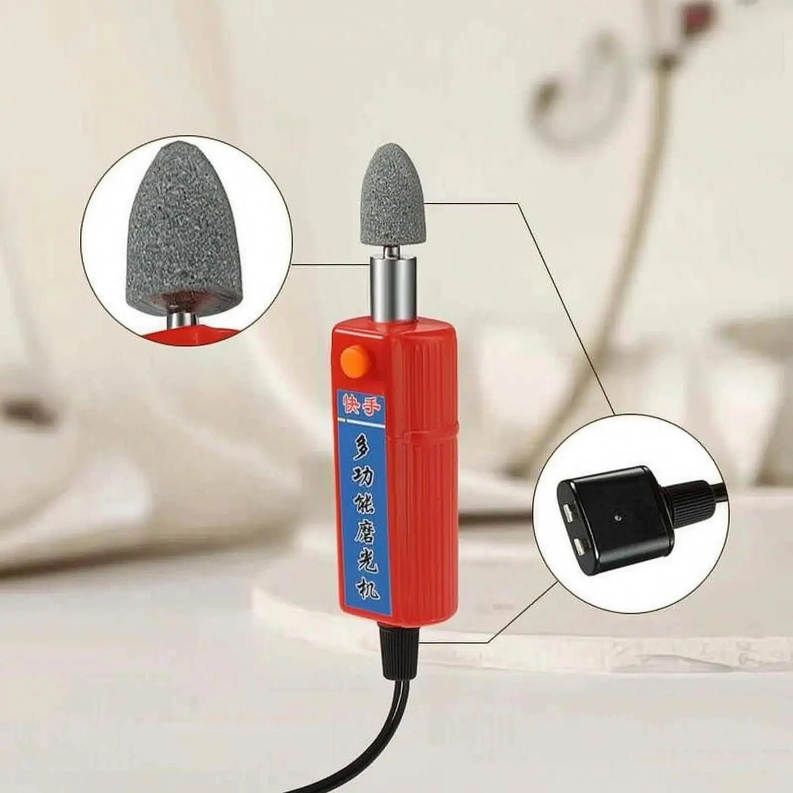 Electric Polisher Grinding Machine Micro Rotary Tool for Tire Edge Deburring Metal Surface Prep Flexible Shaft Garage Essential