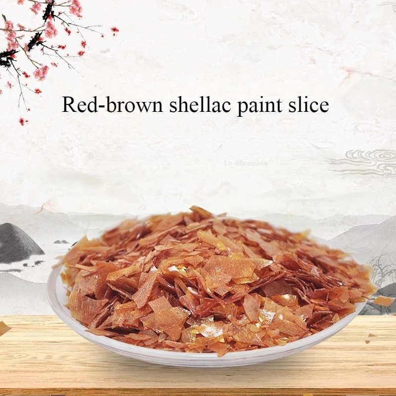 1000g Red-Brown Shellac Varnish Slice/Furniture Repair Board Primer Wardrobe Paint Insect-proof Moisture-proof and Water-proof