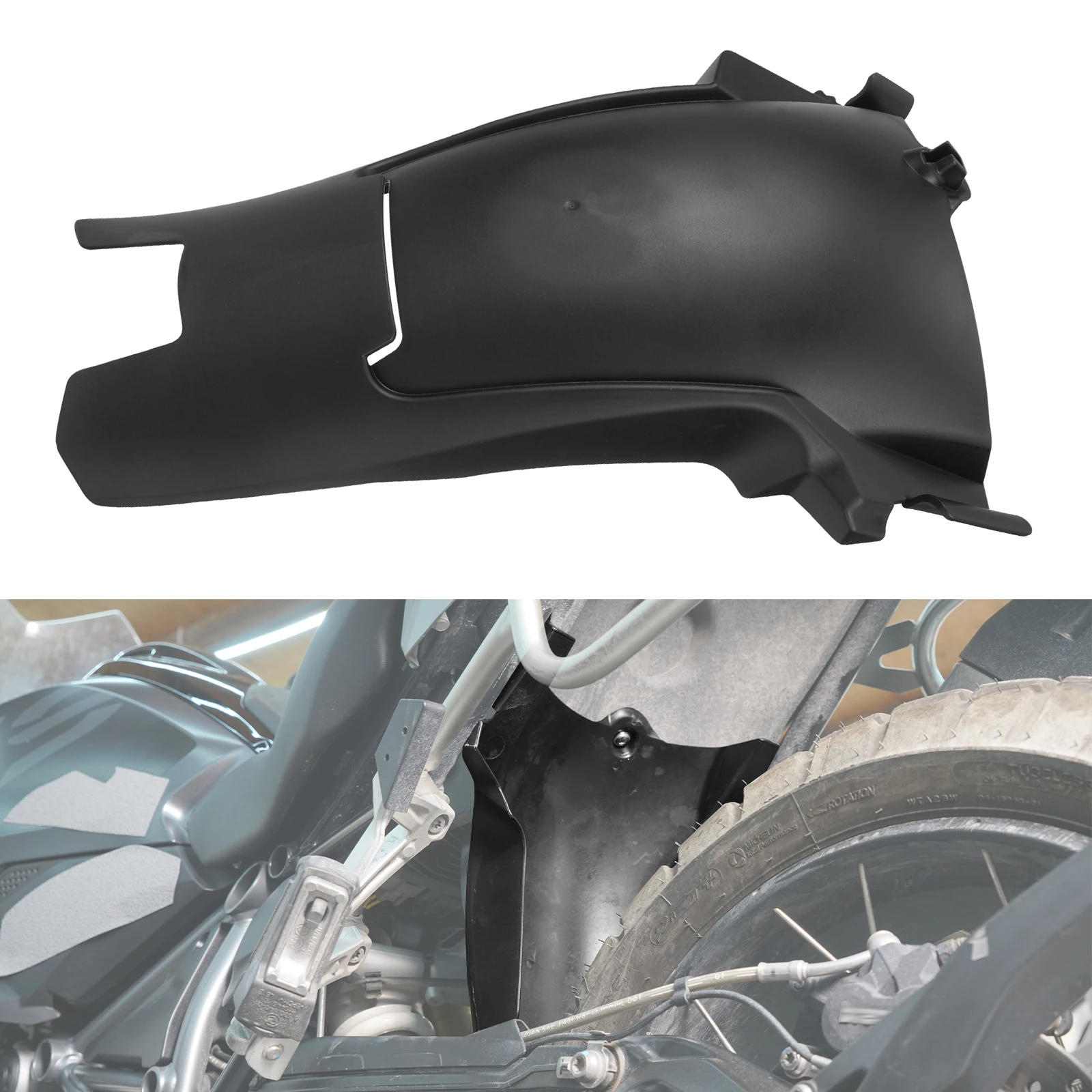 

Motorcycle Rear Tire Hugger Fender Extension for BMW R1250GS 2018 2019 2020 2021 2022 2023 R 1250 GS Splash Mudguard