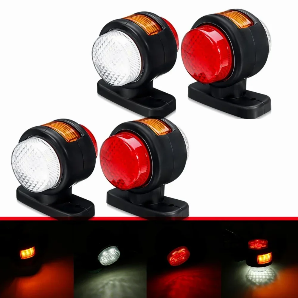 ATVOV 2PCS/4PCS 12V 24V LED Outline Side Marker Turn Signal Clearance Light Indicator Rubber Lamp Trailer Truck Caravan Lorry