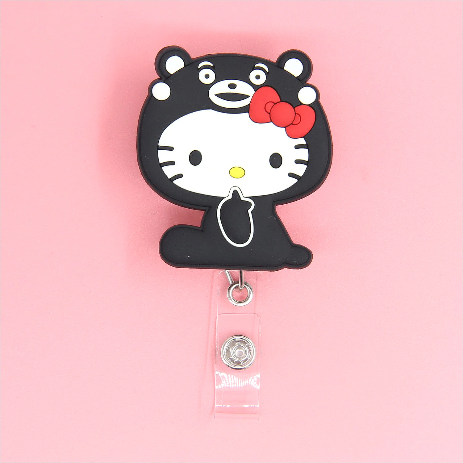 Sanrio Kuromi HelloKitty diversification Badge Reel Retractable ID Name Card Clips for Nurse Badge Working Permit Pass Card Clip