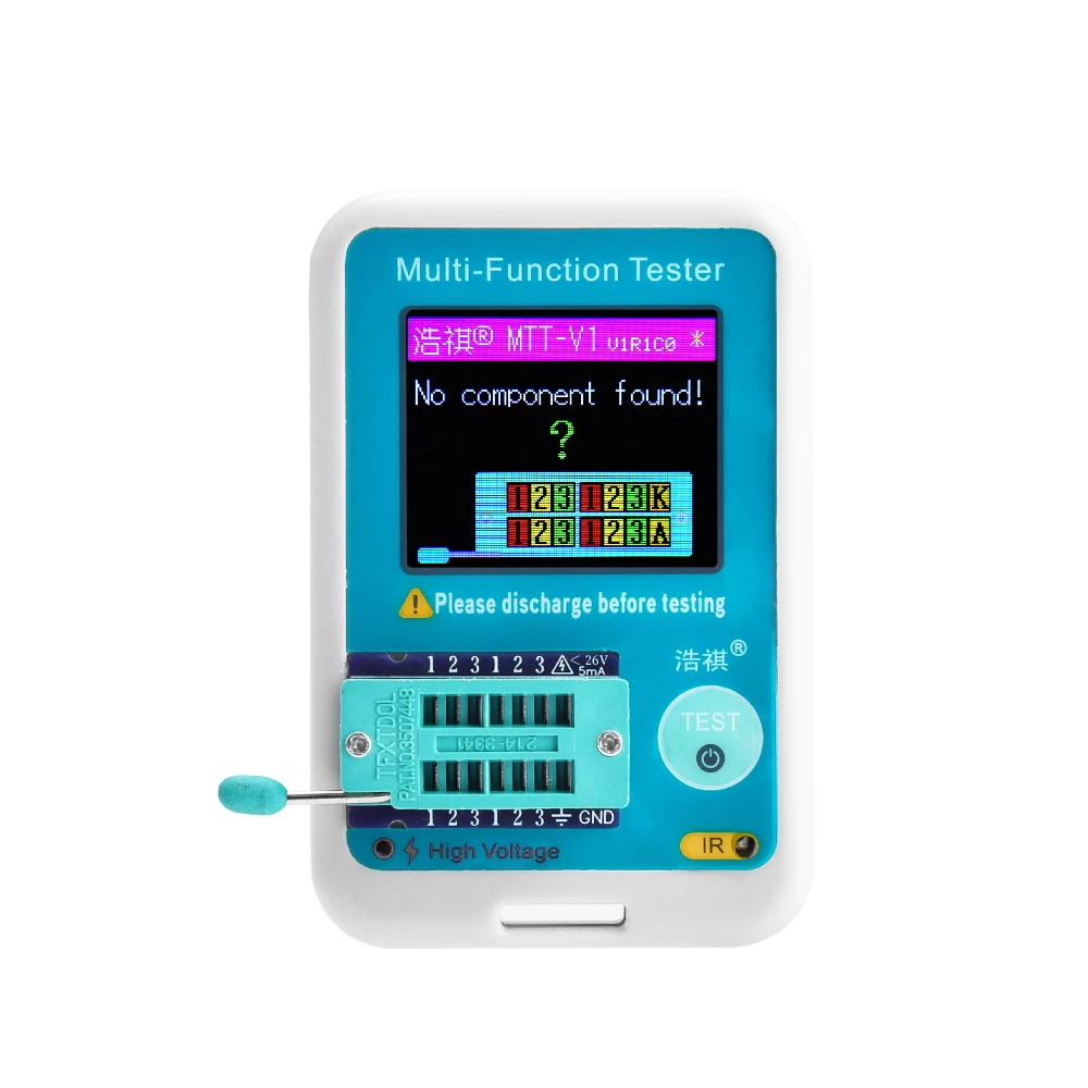 Alta qualità nuovissimo MTT-V1 ESR Meter Transistor Tester Display colorato TFT diodo triodo capacità SCR induttanza