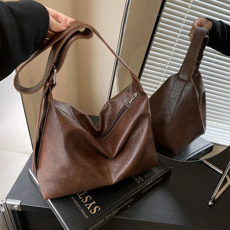 

Large Capaci Tote Bag Women's Casual Crossbody Commuter Bag Vintage Sle Single oulder Sling Bag for Spring Summer