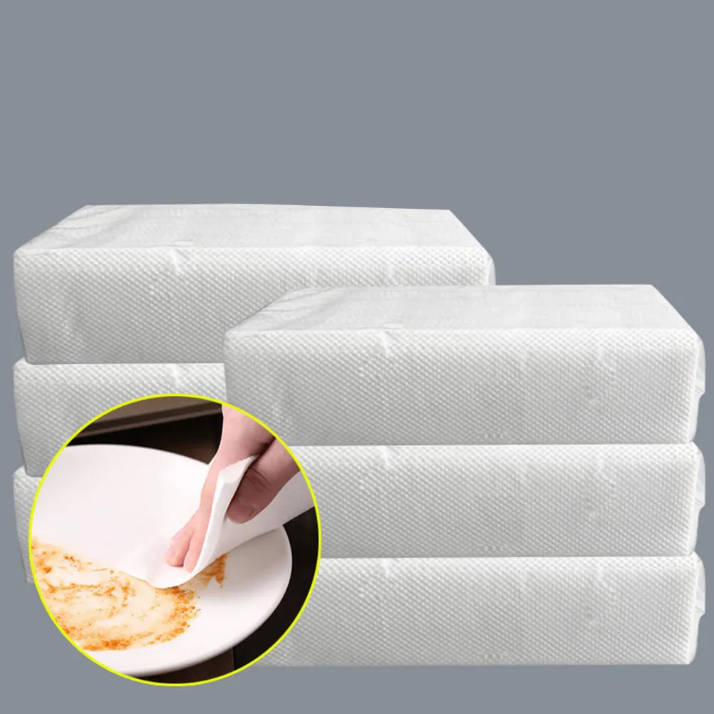 1Set Skin-Friendly Paper Towel Pack Thick Absorbent Tissue Roll for Kitchen Bathroom Home Office Paper Towel Table Tissue