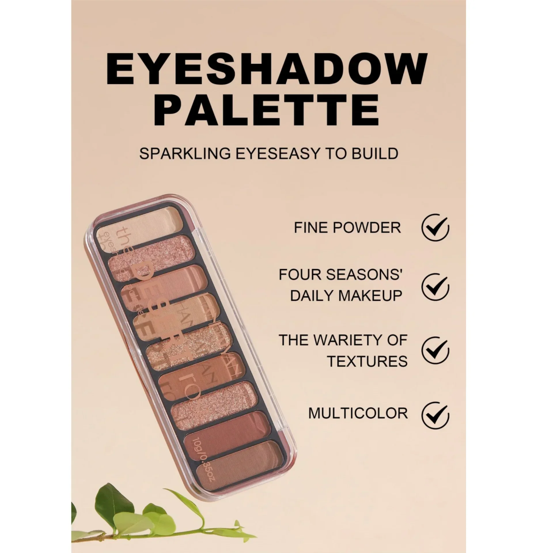 HANDAIYAN Pearlescent Fine Flash Matte Eyeshadow 9colors Palette Wodoodporna, długotrwała paleta cieni do powiek w odcieniach ziemi