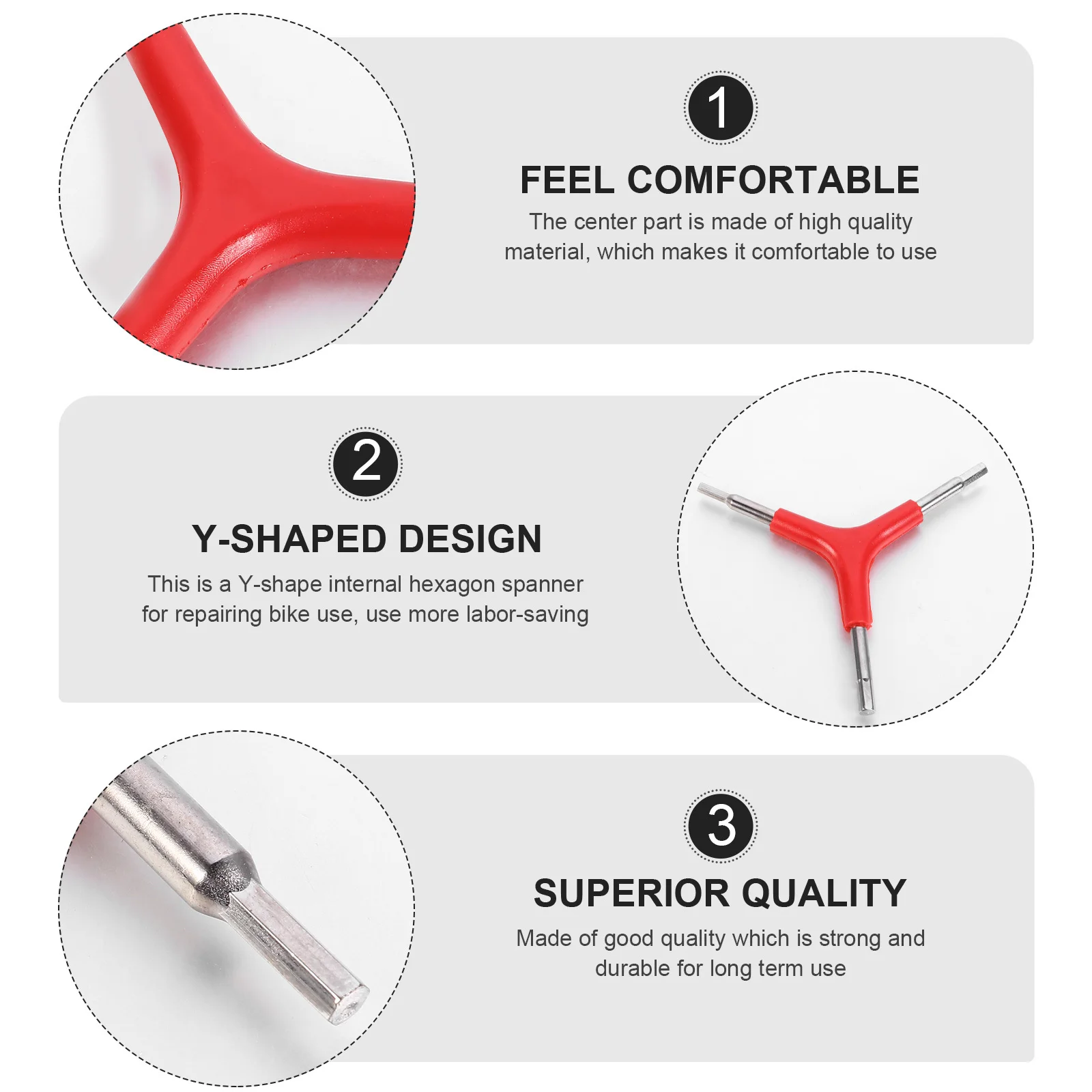 1Pcs Bike Repairing Tool Y Shape 3-Way Wrench Small Size Portable Internal Hexagon Spanner for Mountain Bike Use