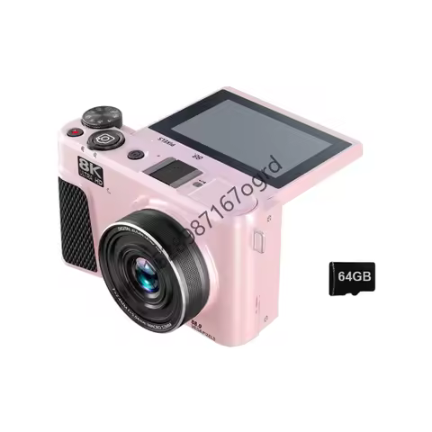 Digital Camera 8K 88MP Auto Focusing Video Camera with 180 Degree Screen LED Fill Light Support 18X Digital Zoom WiFi 634A