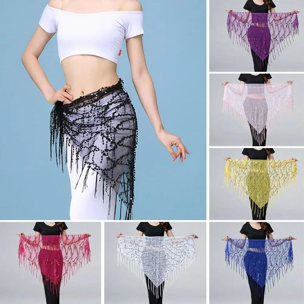 Belly Dance Costumes Sequins Tassel Belly Dance Hip Scarf for Women Thailand/India/Arab Dance Skirt Waist Belt