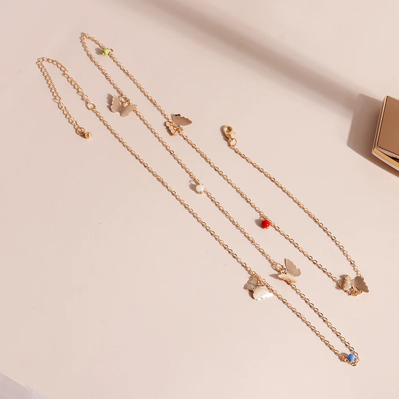 Aihua Niedliche goldfarbene Schmetterlings-Taillenkette, Bauchkette, sexy Körperschmuck für Frauen und Mädchen, Party-Schmuckgeschenke – Detail 4