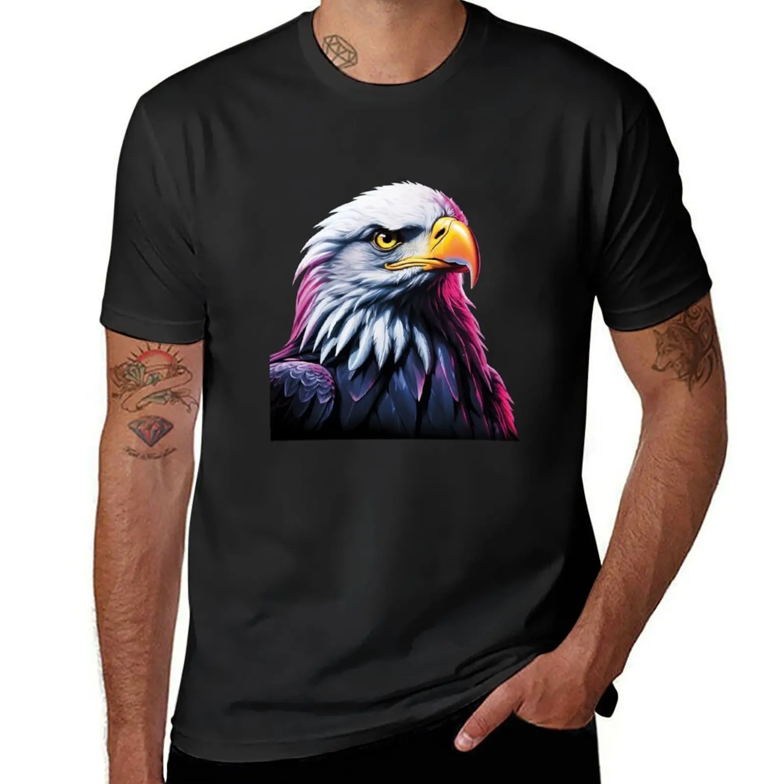 

Proud Eagle Art Design T-shirt vintage oversized aesthetic clothes cute clothes Men's clothing