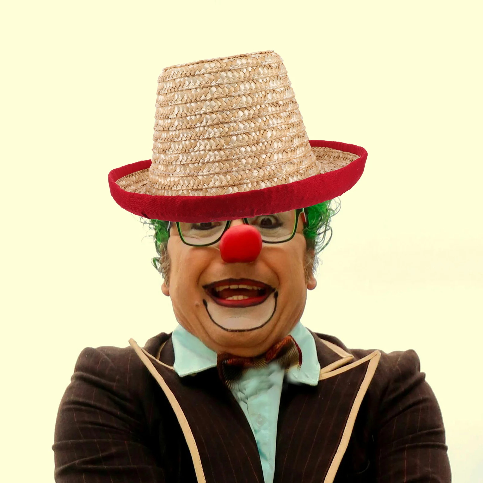 

Durable Straw Hat Acrobatics Juggling Street Dance Lightweight Design Summer Cosplay Sun Protection Beach