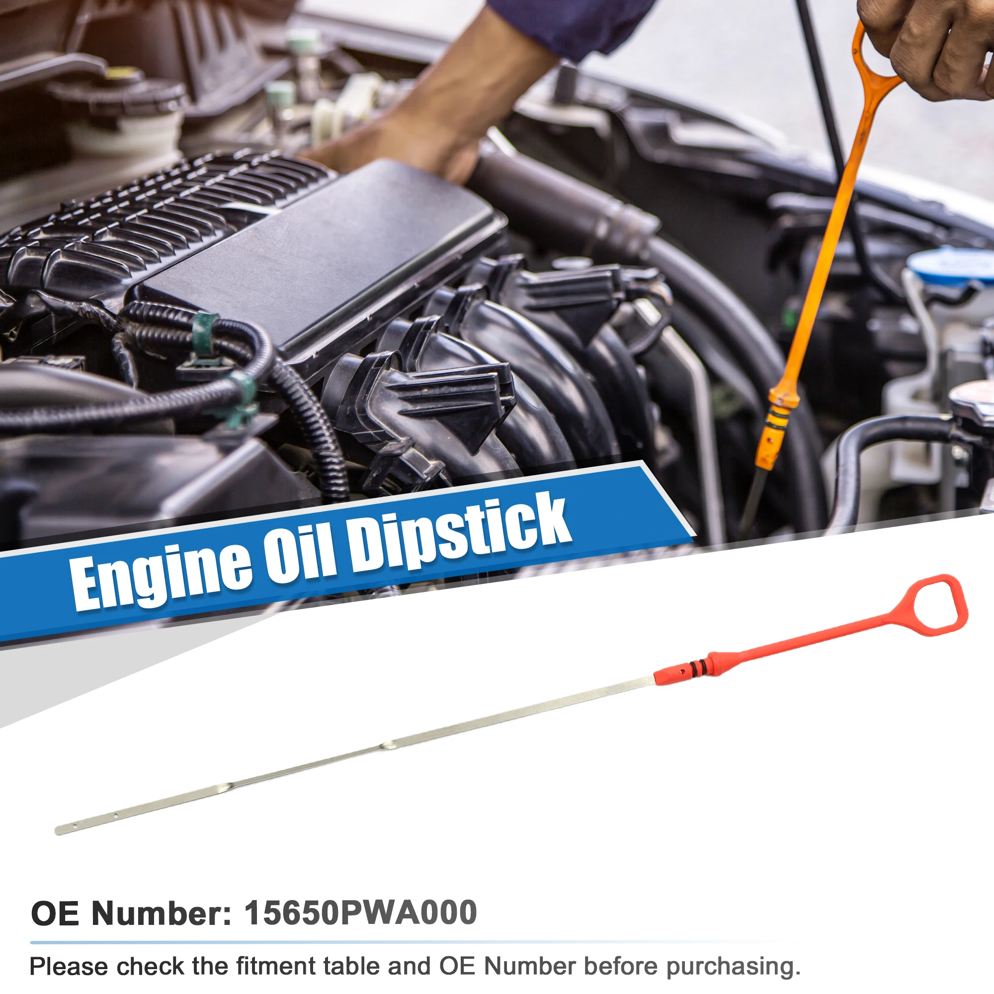 UXCELL 1 Pcs Engine Oil Fluid Level Dipstick for Honda Fit Base Sport No.15650PWA000