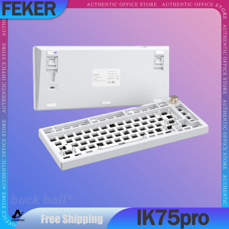 

Feker Ik75Pro Mechanical Keyboard Kit With Knob 3Mode 2.4G Bluetooth Wireless Keyboard Kit Hot Swappable Gamer Keyboard Kit Gift