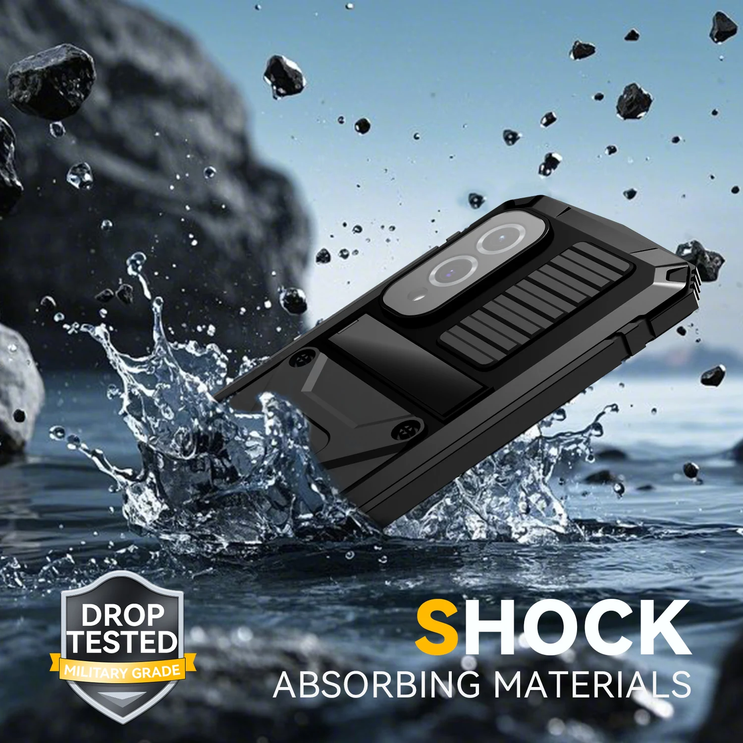 

Waterproof and anti drop bracket Case For Samsung Galaxy S25 ulrta S24 S23 ulrta Plus Armor Shockproof Cover shell
