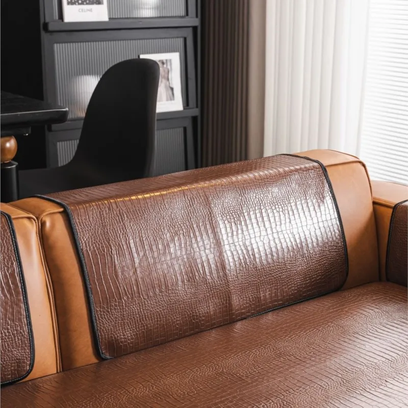 2024 Autumn Winter Home Non-slip Living Room PU Leather Sofa Cushion Couch Sofa Covers Waterproof Slipcover Funda Sofa Mats