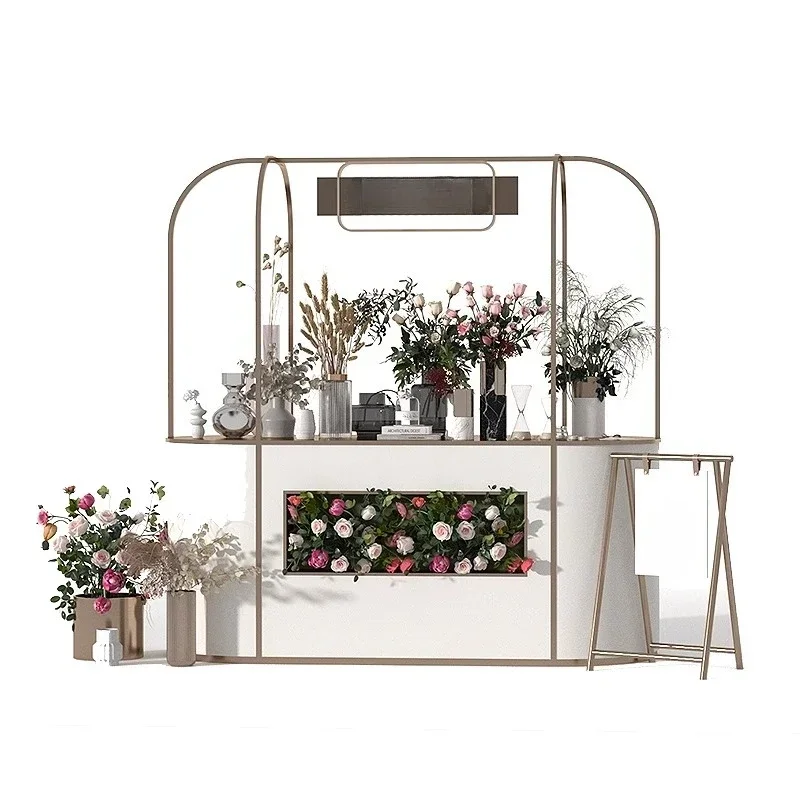 

Hyundai Meichen Flower Art Store Display Car Milk Tea Coffee Car Night Market Shopping Mall Iron Art Promotion Stall Tasting Car