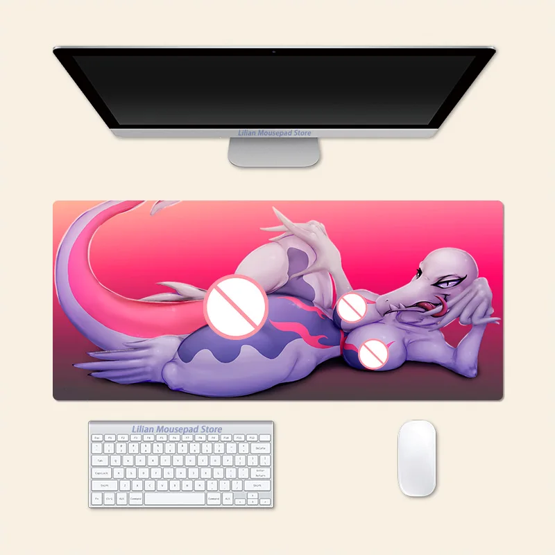 Furry Poison Elves Salazzle Anime Large Mouse Pad PlayMat Office Mousepad Game Creative Desk Gaming Mat