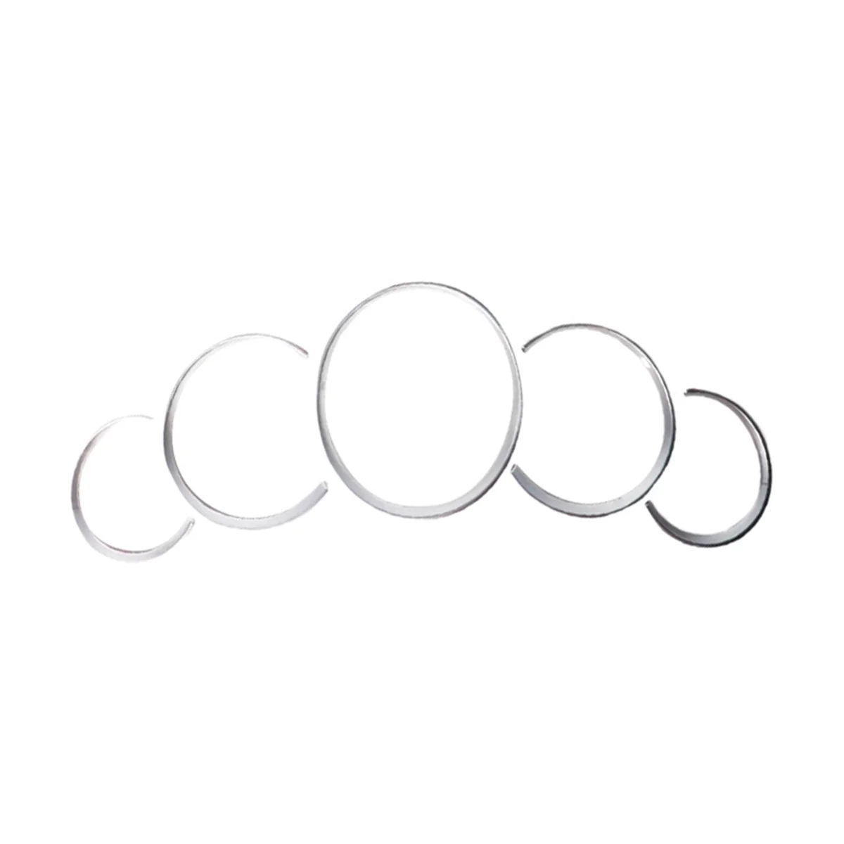 

ABS Dashboard Instrument Panel Decorative Ring Cover Trims Sticker for Porsche 911 Cayenne Panamera Silver