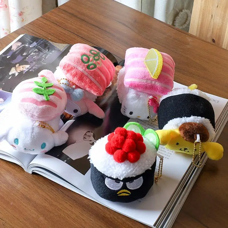 

Очаровательный плюшевый брелок для суши Cinnamoroll, игрушка Hellokitty, сумка, декоративная подвесная кукла, мягкая мягкая игрушка-животное