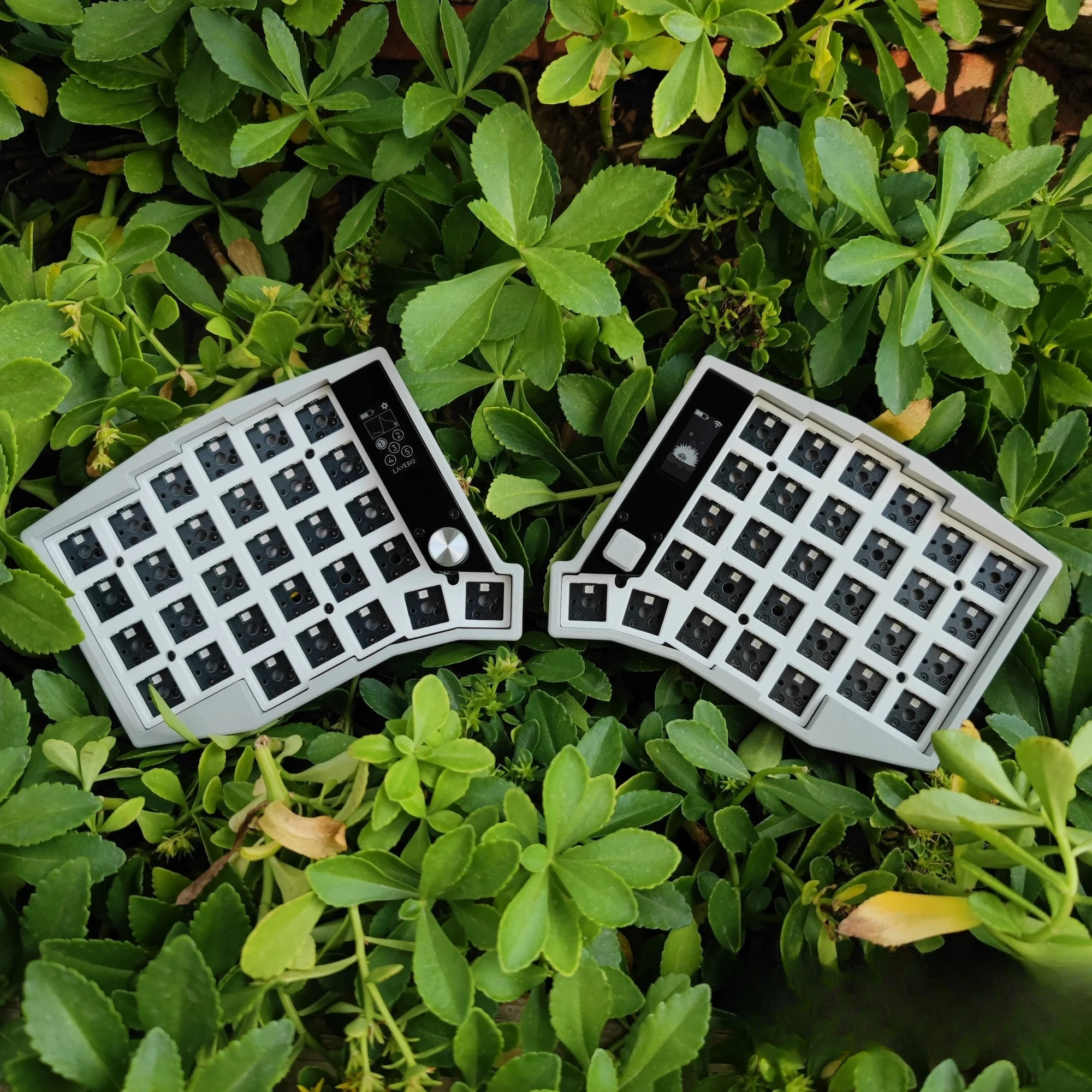 Bluetooth Sofle RGB Kit Split Keyboard with sharp screen knob and rods hotswap PCB ( ZMK wireless solution )