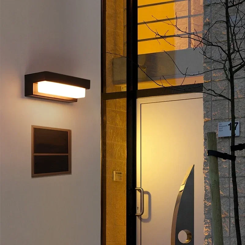 Solar Motion Sensor Wall Light, Waterproof LED Lamp for Stairs, Gate, Garden, Entryway, House Number, Door Header, No-Drill