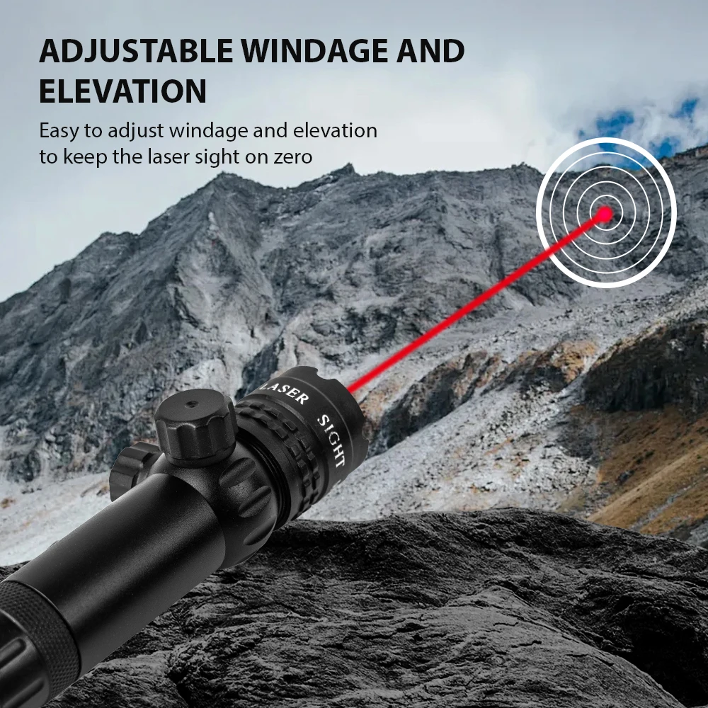 Mira Láser Dual Roja y Verde 803 |   Ajustable para control de viento y elevación |   Diseño Resistente al Agua y a los Golpes IPX4