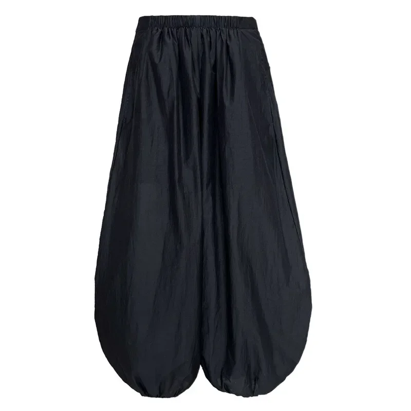 FDEY 2025 New Summer Elegant Fashion Women Lantern Pants Casual Loose Breathable Cotton Wide Leg Pants